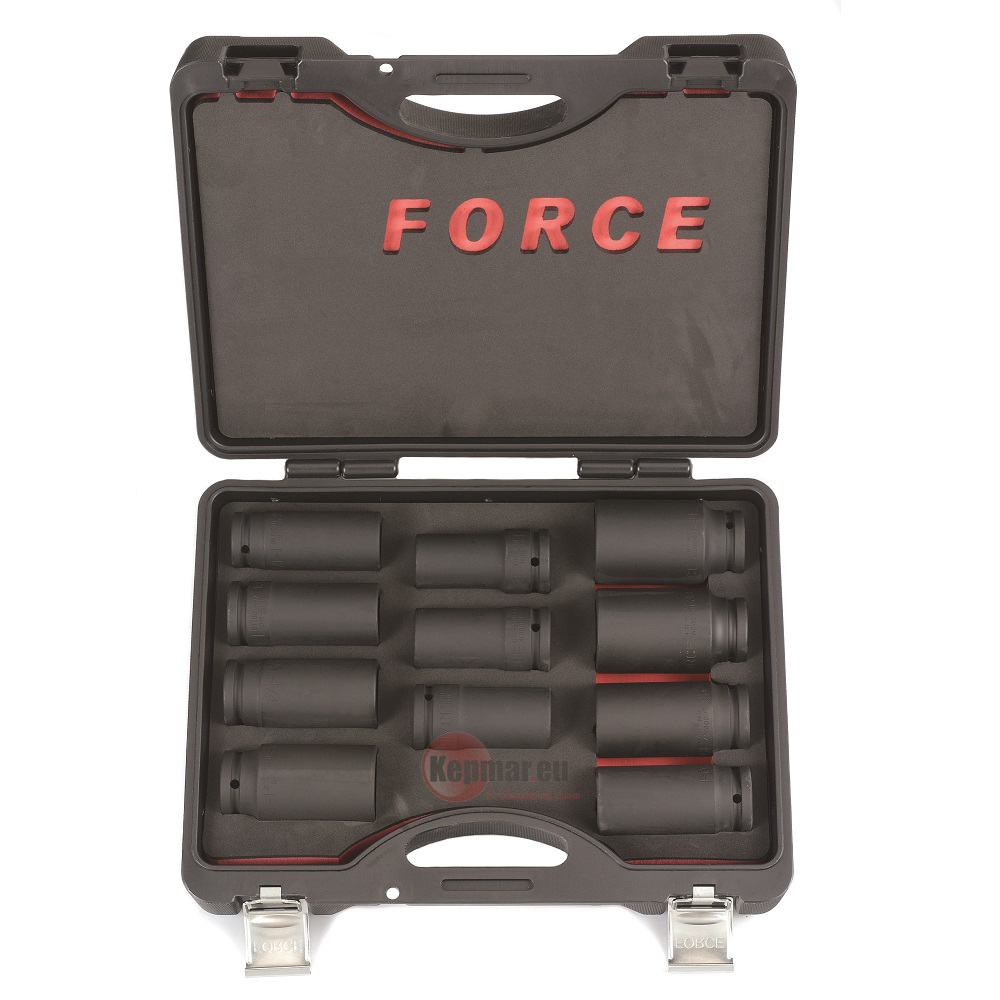 Force 11pc 3/4"DR. Truck wheel deep impact socket set (S&M)
