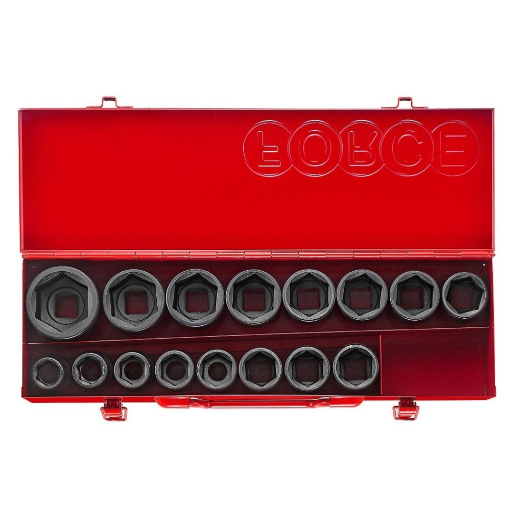Force 16pc 3/4"DR. 6pt. Flank impact socket set
