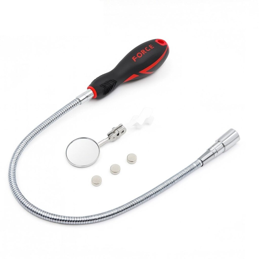 Force 3-in-1 Magnetic flexible pickup tool with light & mirror