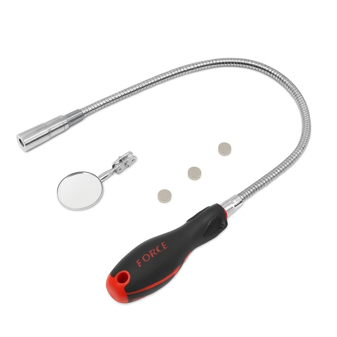 Force 3-in-1 Magnetic flexible pickup tool with light & mirror