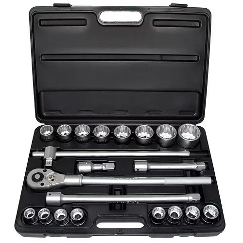 Force 21pc 3/4"DR. 12pt. Flank socket combination set (SAE)