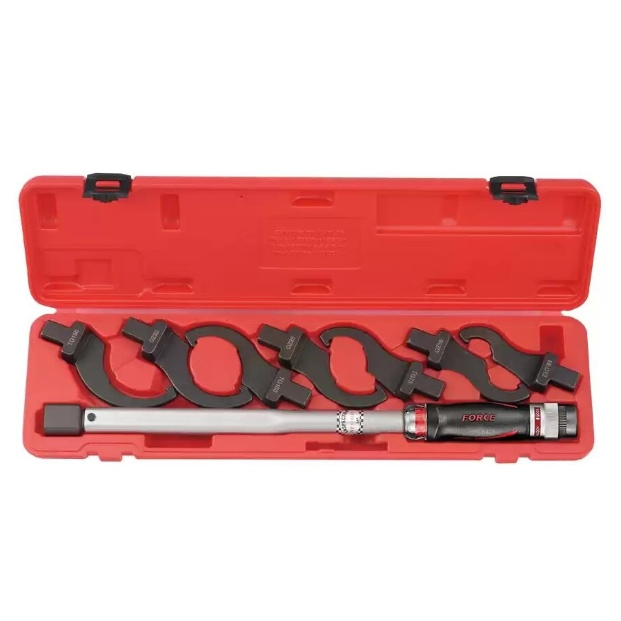 Force 8pc Head-interchangeable torque wrench & spanner set