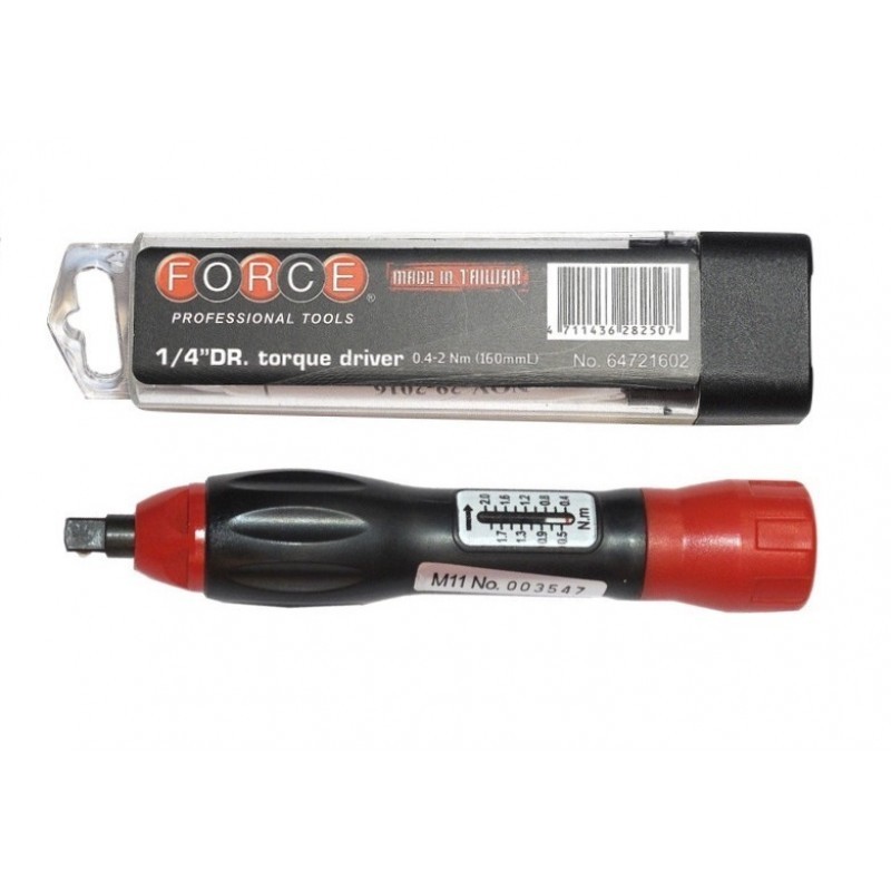 Force 1/4"DR. Torque driver 0.4 ~ 2Nm
