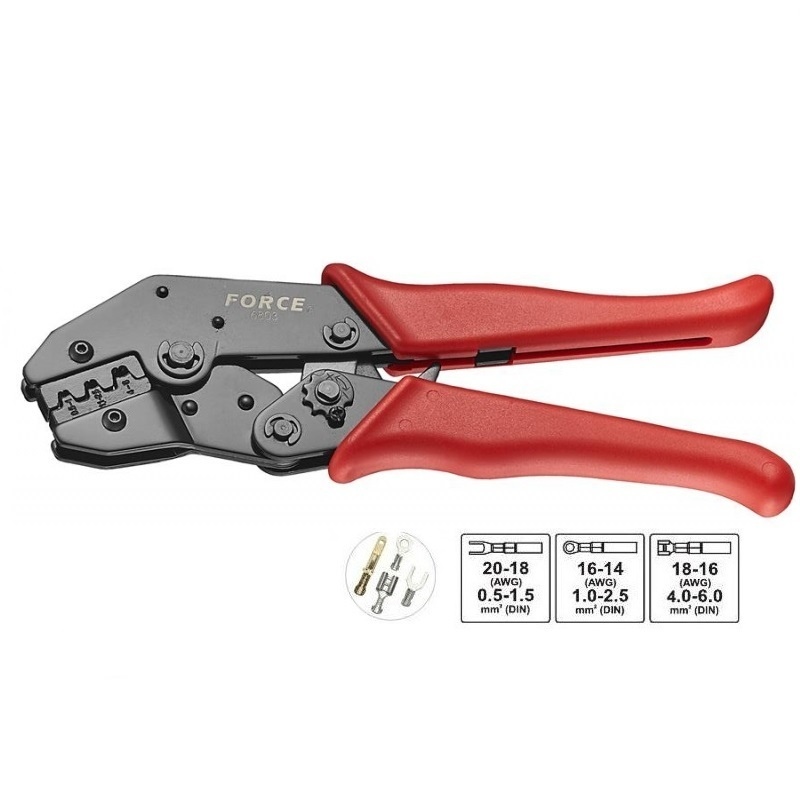 Force Crimp pliers for non-insulated terminals