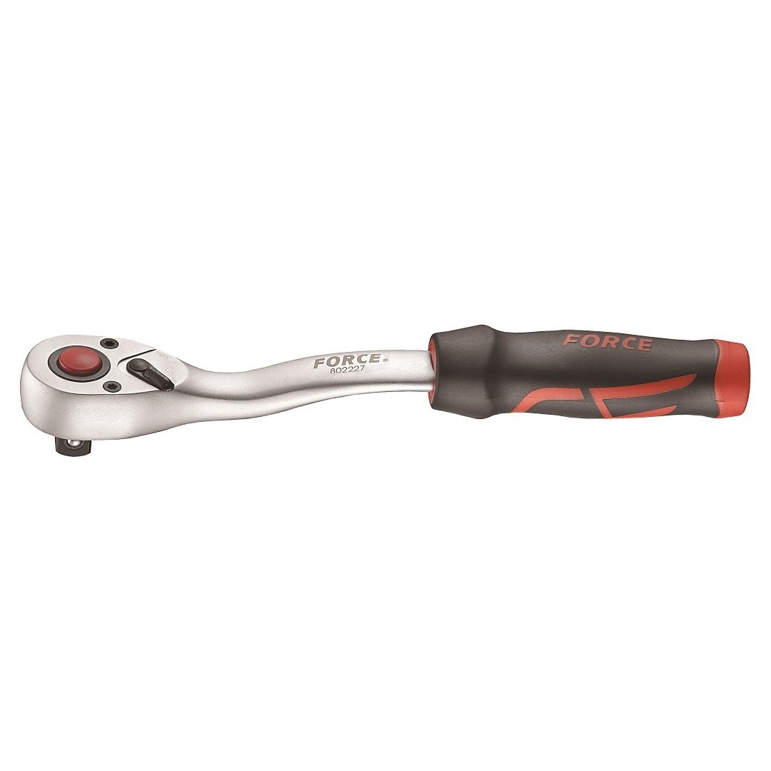 Force 1/4"DR. QR curved-shank ratchet handle 36teeth 147mm