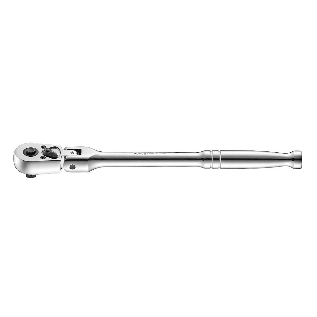 Force 3/8"DR. Quick-release flexible pear ratchet handle 45teeth 265mm