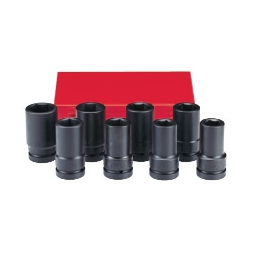 Force 8pc 1"DR. 6pt. Flank deep impact socket set