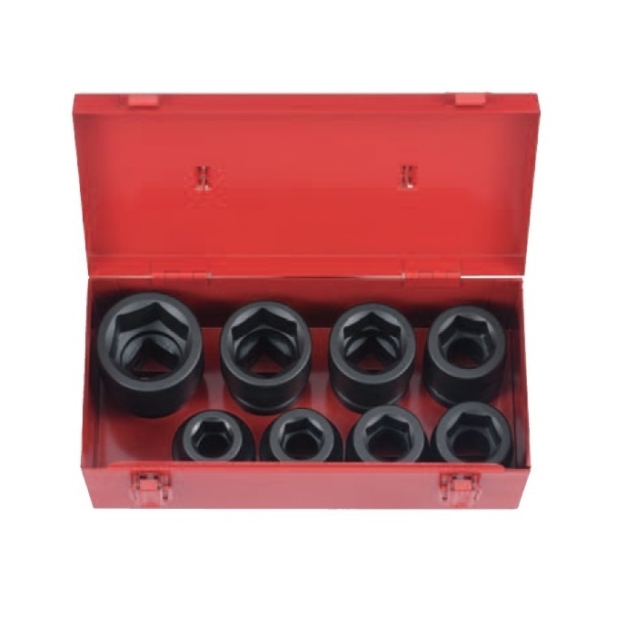 Force 8pc 1"DR. 6pt. Flank impact socket set