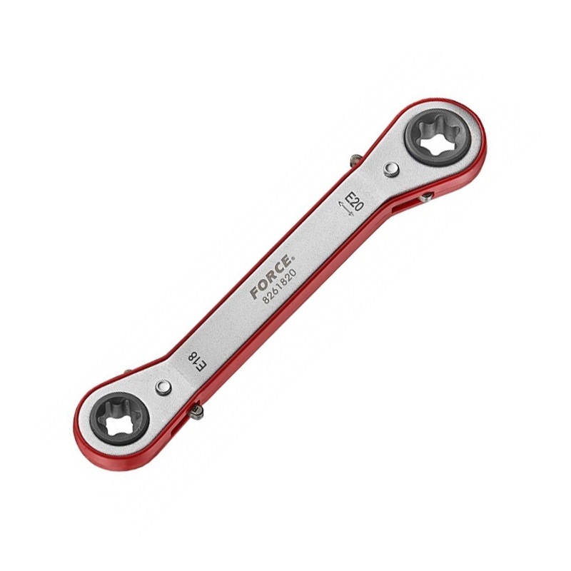 Force Offset ratchet star ring wrenches (15° bowed)
