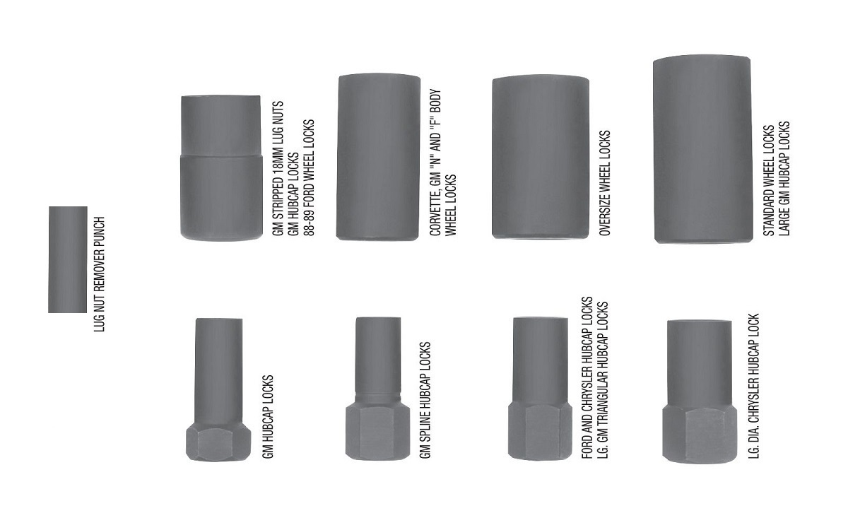 Force Wheel Lock Removal Impact Socket Set 9pc