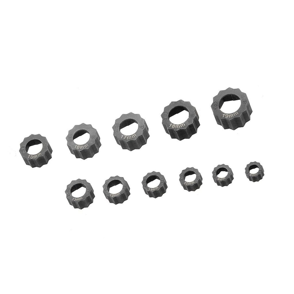Force 12pc Damaged-nut/bolt extractor set