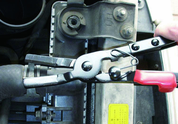 Force Hose Clamp Pliers with Locking Ratchet