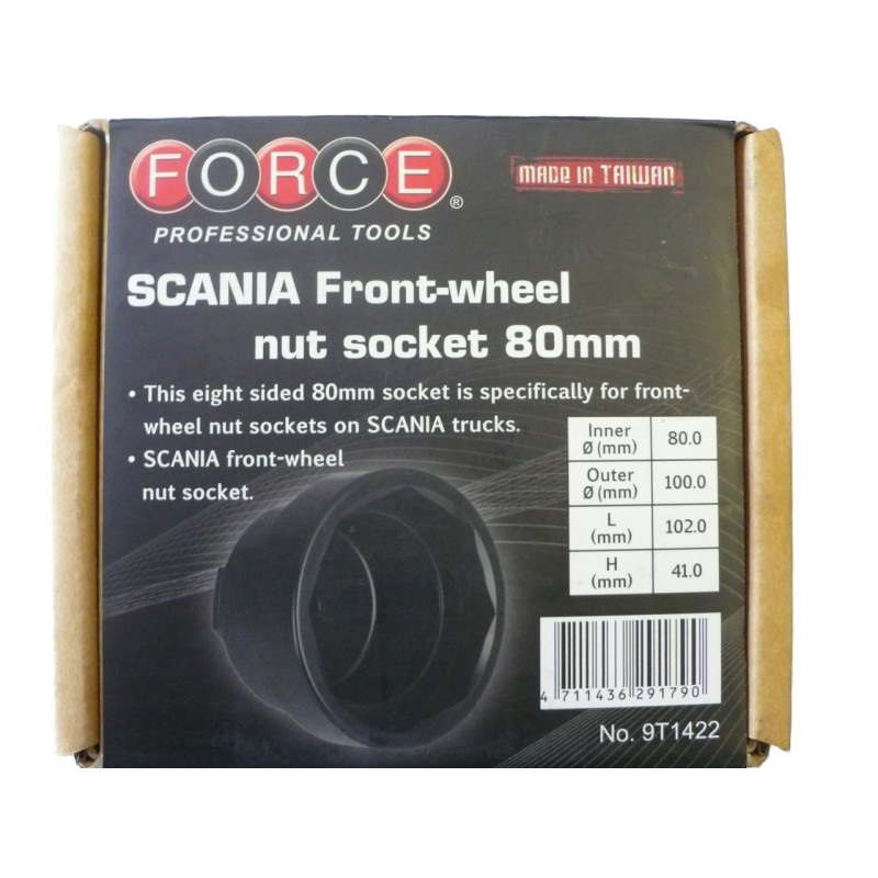 Force SCANIA Front Hub Nut Socket 80mm