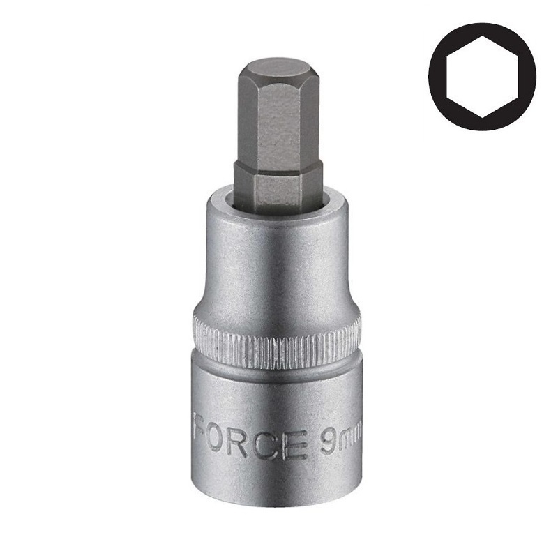 Force 1/2" Hex socket bit (55mmL) SAE