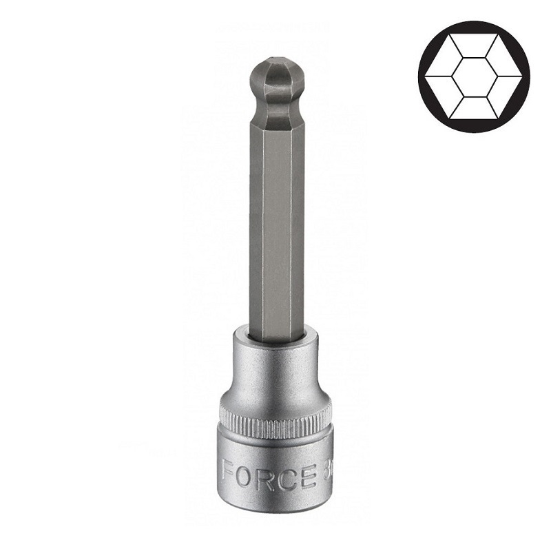 Force 1/2" Hex ball point socket bit (100mmL)