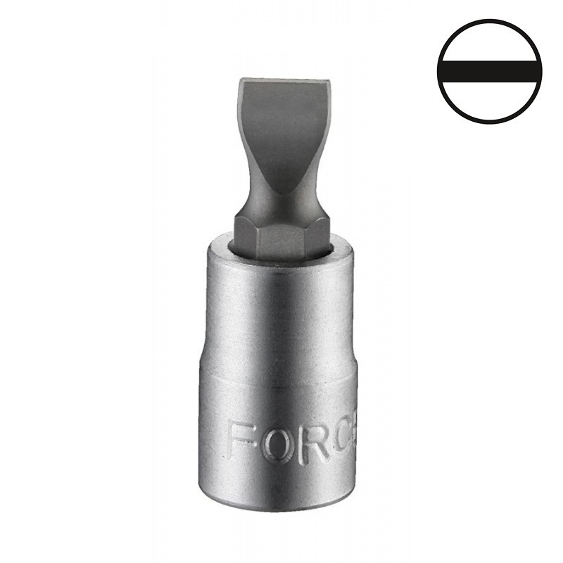 Force 1/4" Slotted socket bit (32mmL)