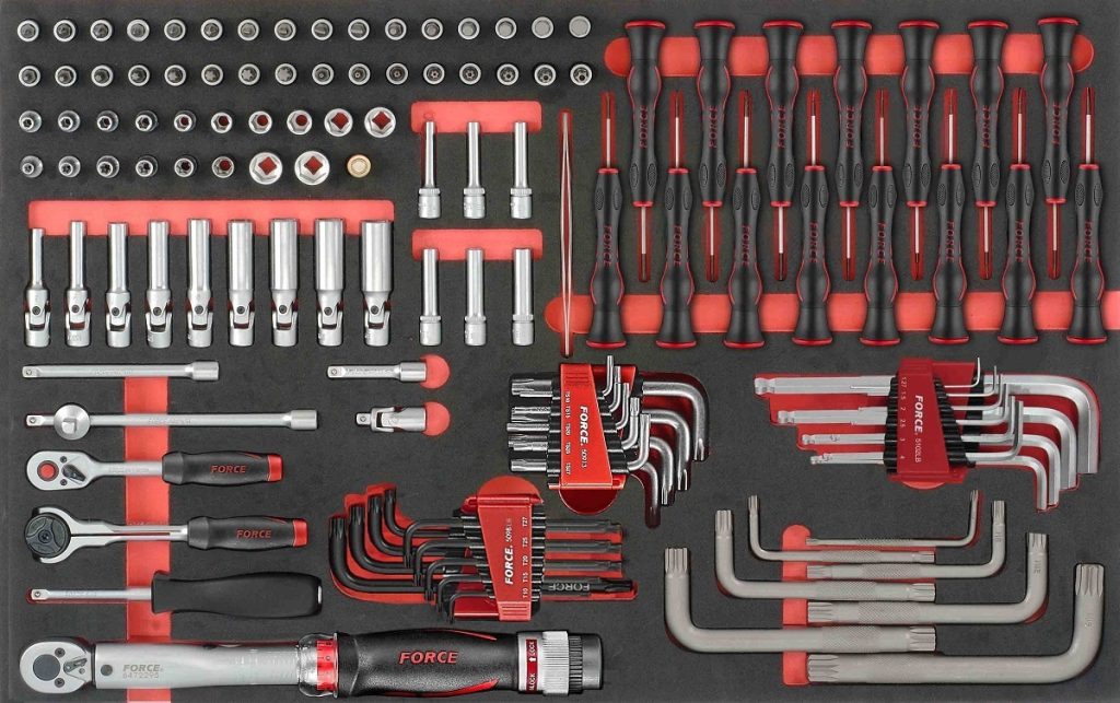 Force F21261 Foam 1/4" Socket Combination set 126pc
