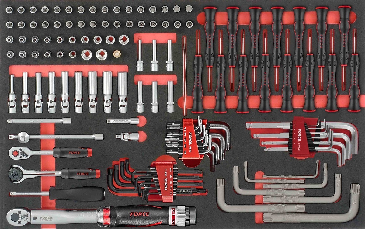 Force F21261 Foam 1/4" Socket Combination set 126pc