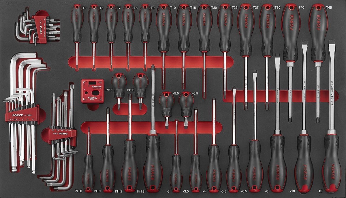 Force F2592 Foam Srewdriver & Key set 59pc