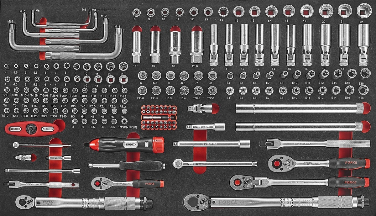 Force F31921A Foam Socket combination set 192pc