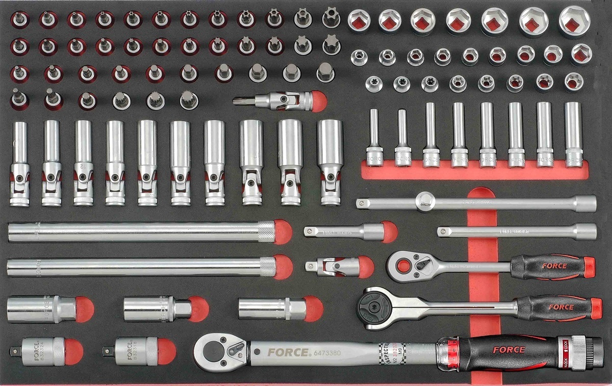 Force F3981 Foam 3/8" Socket Combination set 98pc
