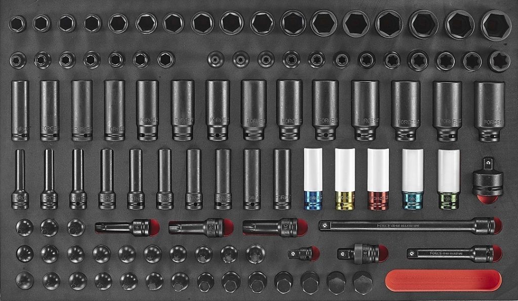 Force F41001 Foam Impact socket combination set 100pc