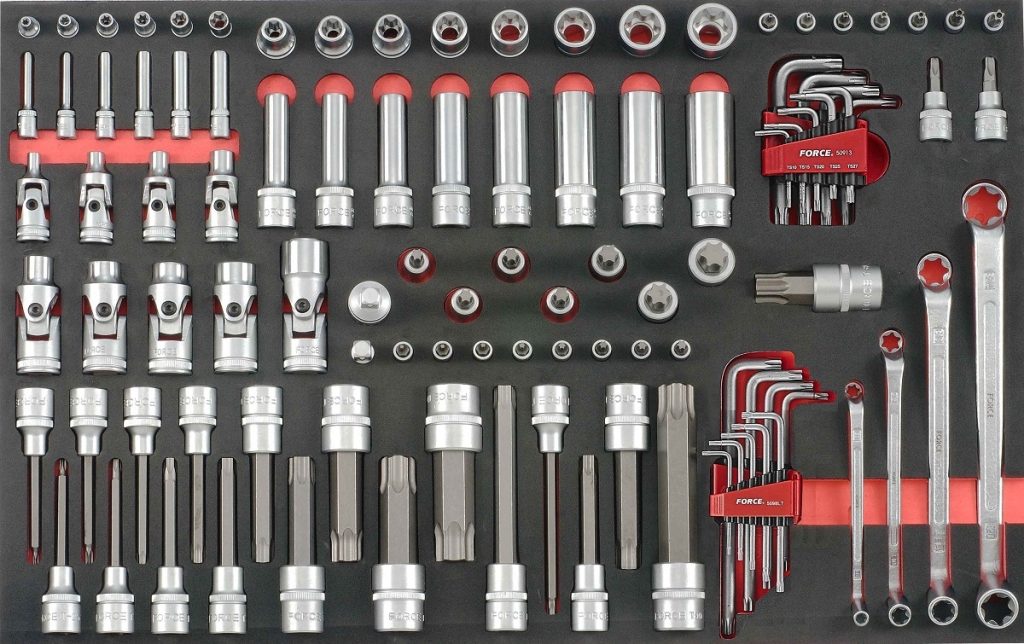 Force F41041 Foam Star & Five-sided star socket set 104pc