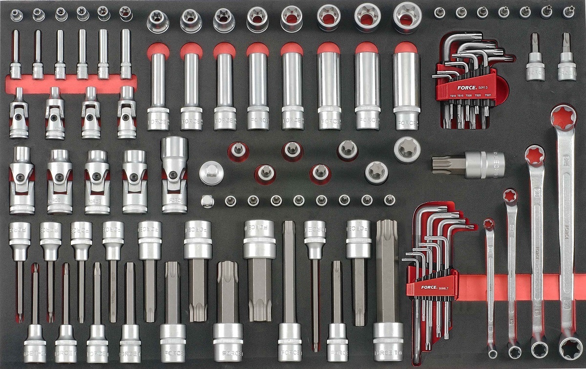 Force F41041 Foam Star & Five-sided star socket set 104pc