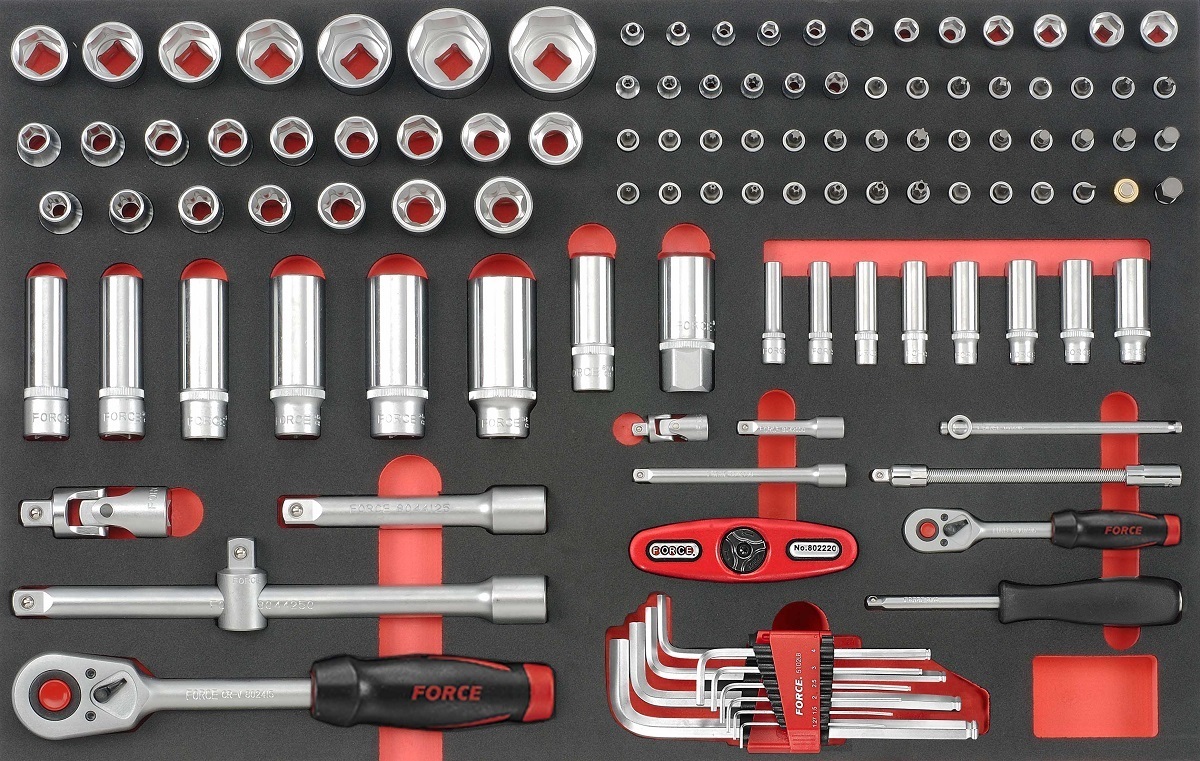 Force F41161 Foam Socket set 1/4" & 1/2" 116pc
