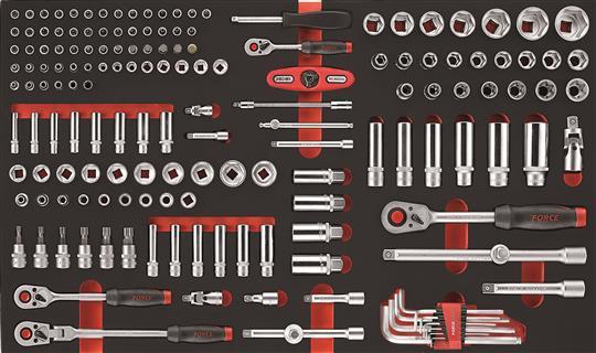Force F41621 Foam Socket combination set 162pc
