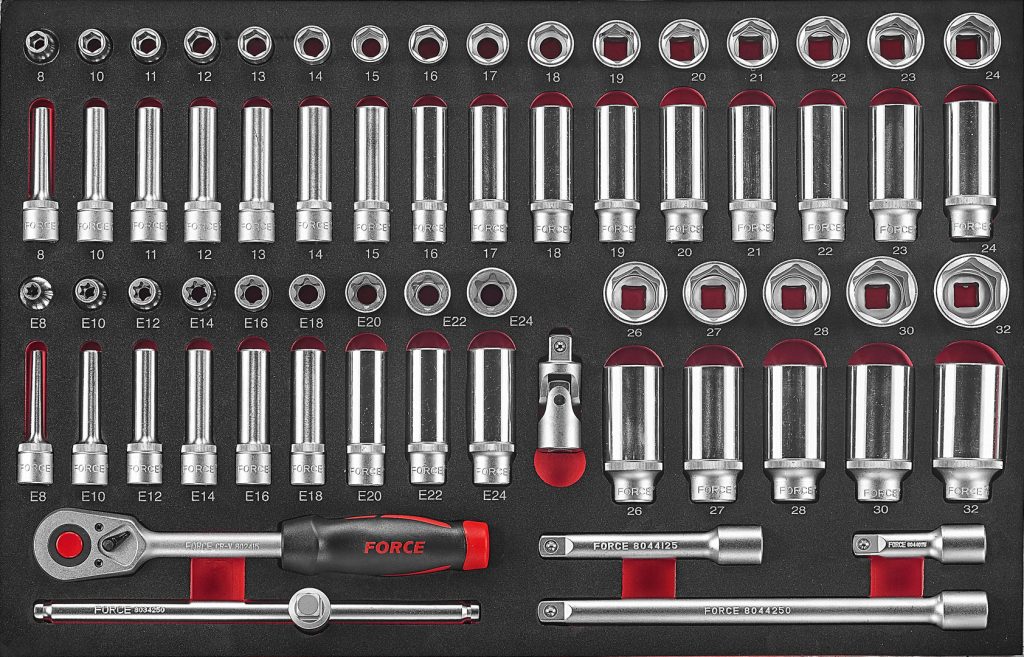 Force F4661 Foam 1/2" Socket Combination set 66pc