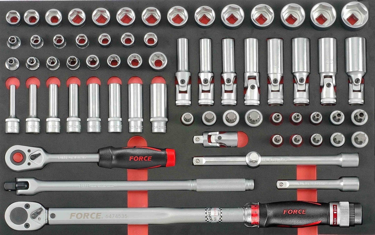 Force F4662 Foam 1/2" Socket Combination set 66pc