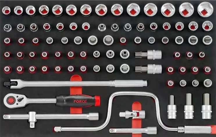Force F4881 Foam 1/2" Socket Combination set 88pc
