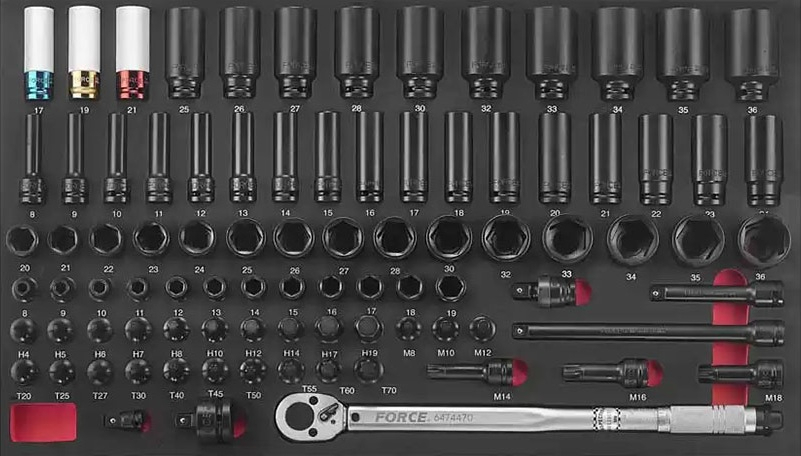 Force F4891 Foam Impact socket combination set 89pc
