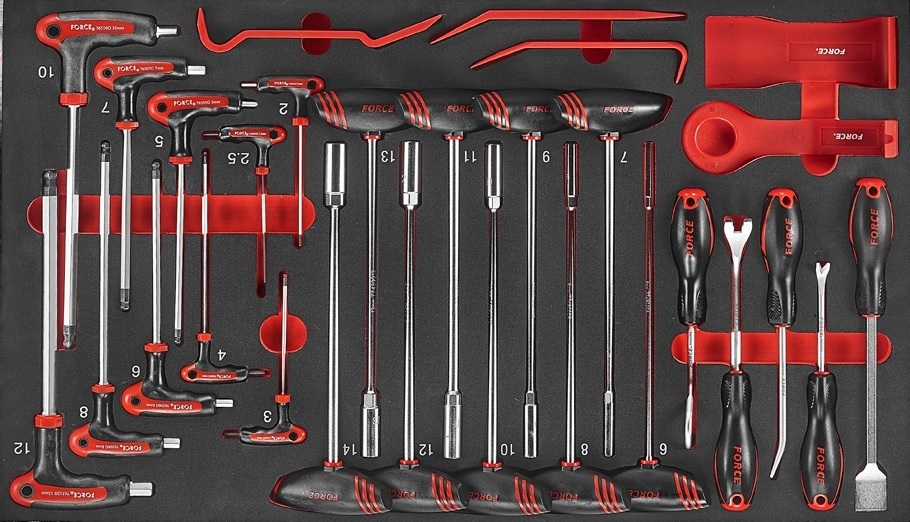 Force F5292 Foam Hex nut driver & Hex-ball grip key set 29pc