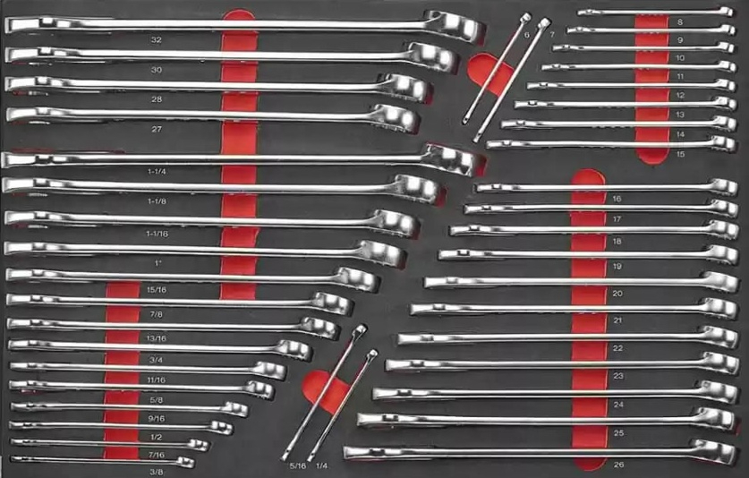 Force F5411 Foam Combination Wrench Set MM/SAE 41pc