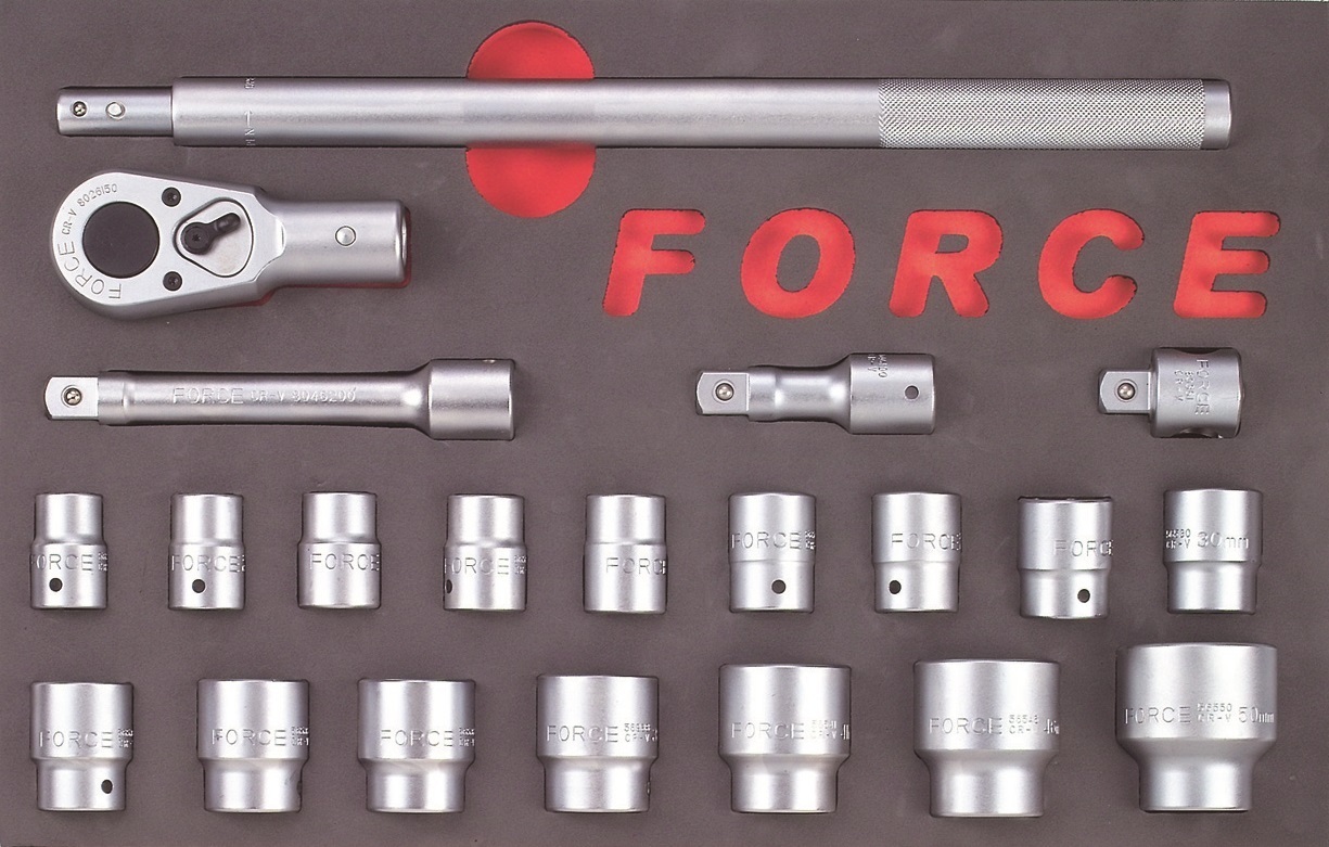 Force F6213 Foam 3/4" Socket Combination set 21pc