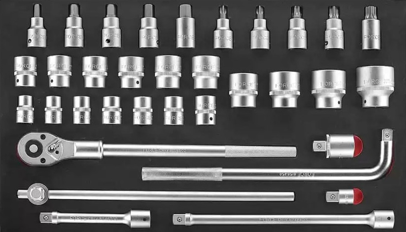 Force F6342 Foam 3/4" Socket Combination set 34pc