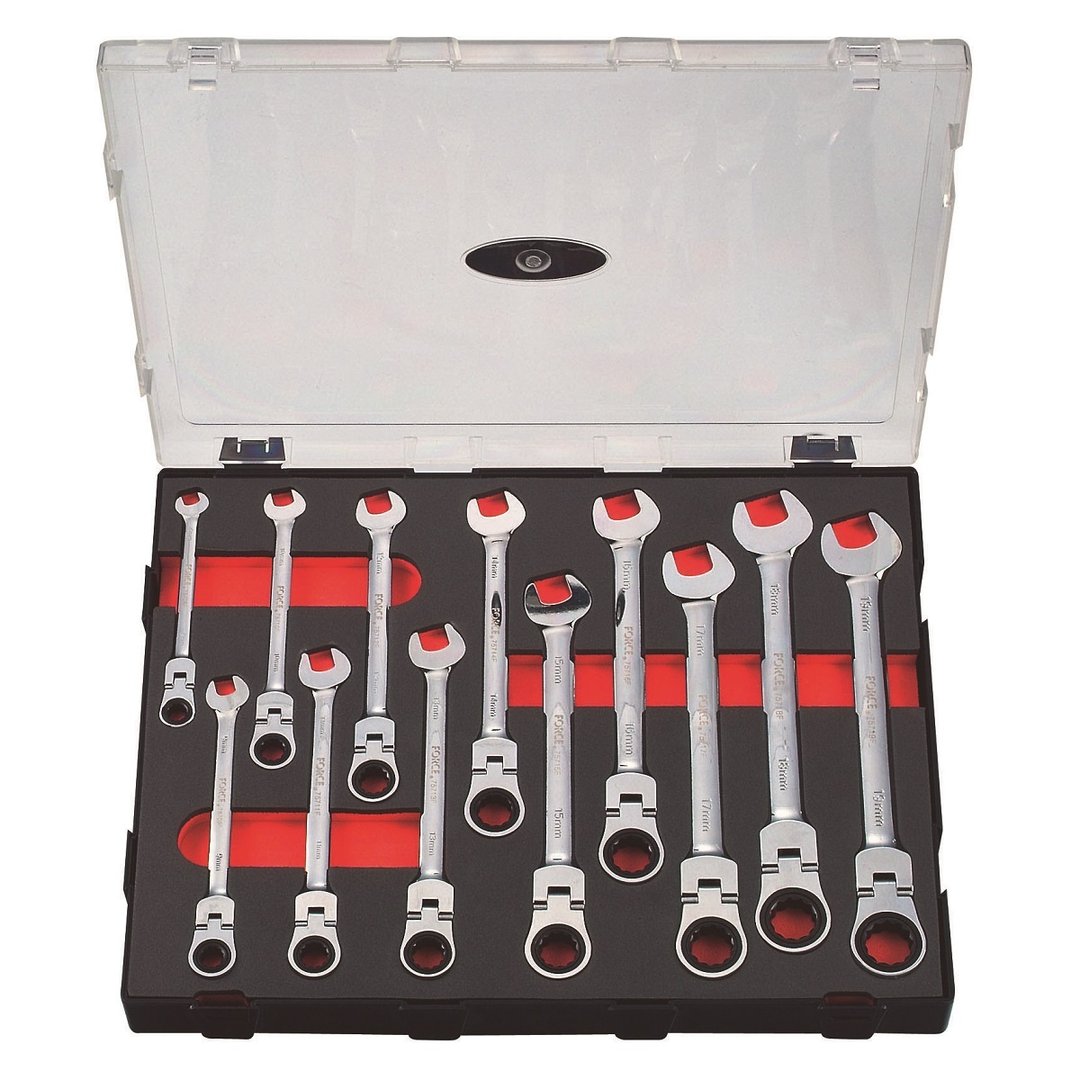 Force K51210F Flexible gear wrench set 12pc