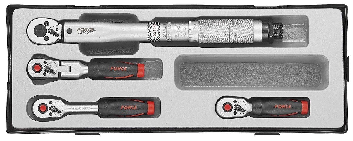 Force T2045 1/4" Ratchet handle set 4pc