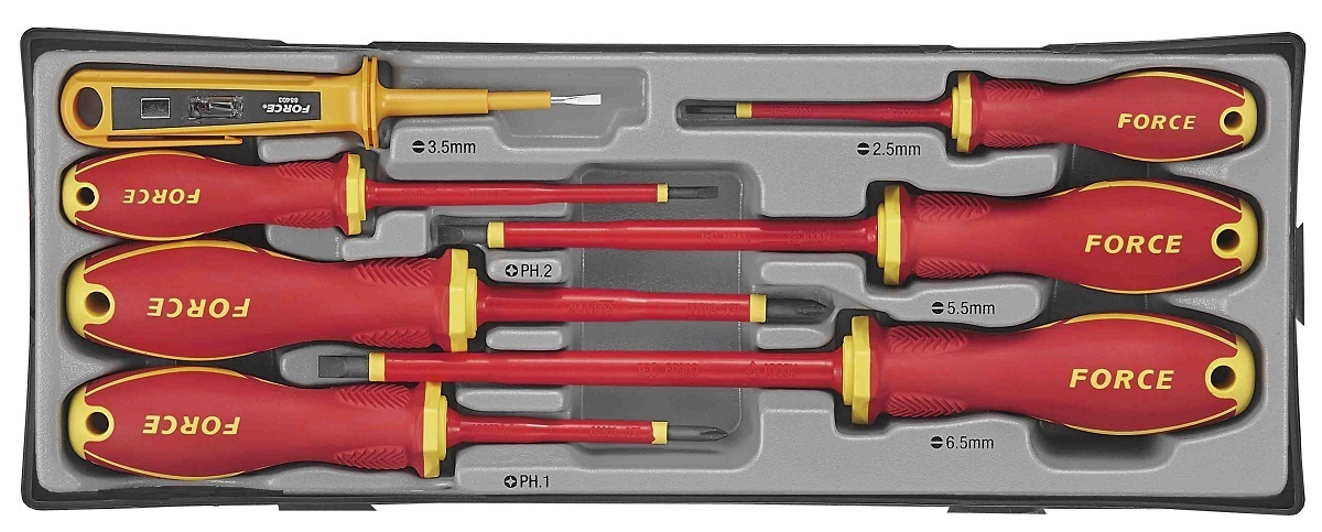 Force T20718N-3 Insulated screwdriver set 7pc