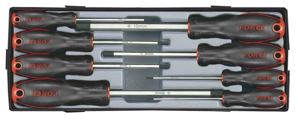 Force T20810 Hex screwdriver set 8pc