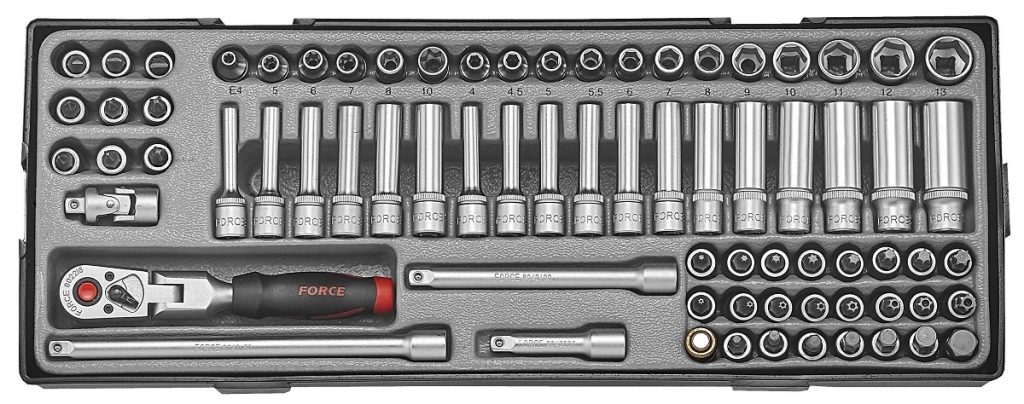 Force T2742-18 1/4" Socket combination set 74pc