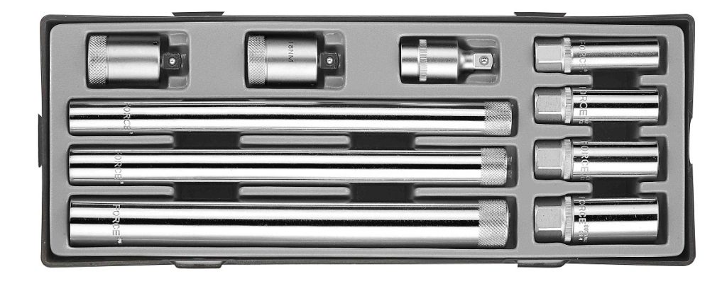 Force T31010 3/8" Spark plug socket set 10pc