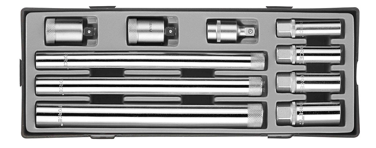 Force T31010 3/8" Spark plug socket set 10pc