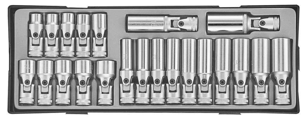 Force T3224 3/8” Universal socket set 22pc