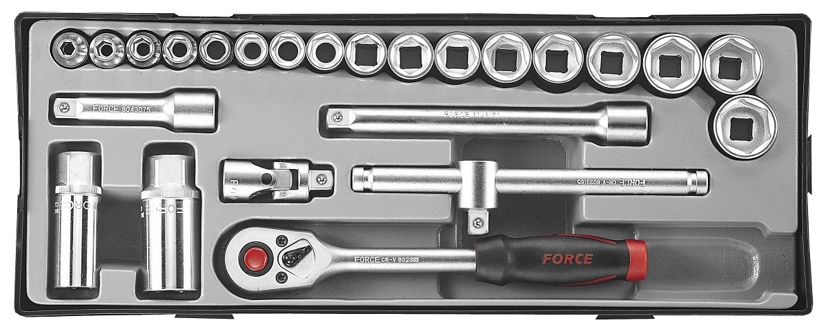 Force T3251-515 3/8" Socket set 24pc
