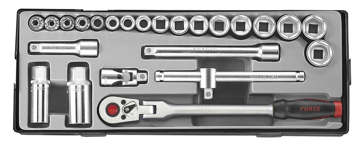 Force T3251-518 3/8" Socket set 24pc