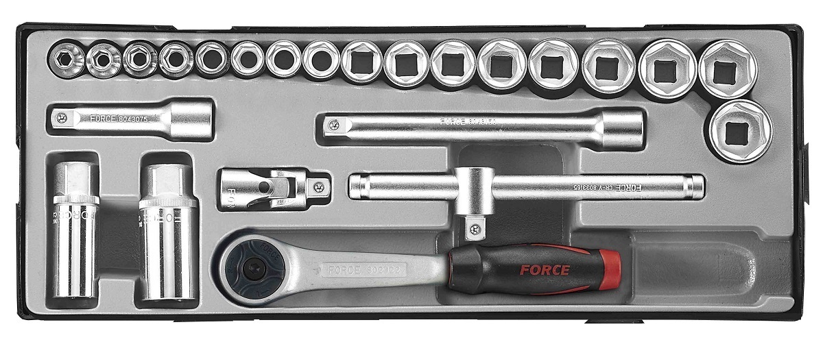Force T3251-725 3/8" Socket set 24pc