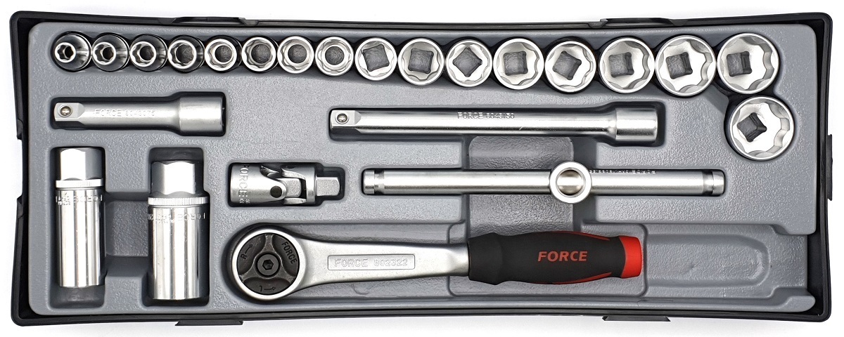 Force T3251-72 3/8" Socket set 24pc